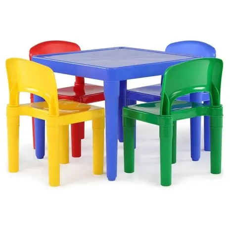 5-Piece Kids Square Table & Chair Set 1