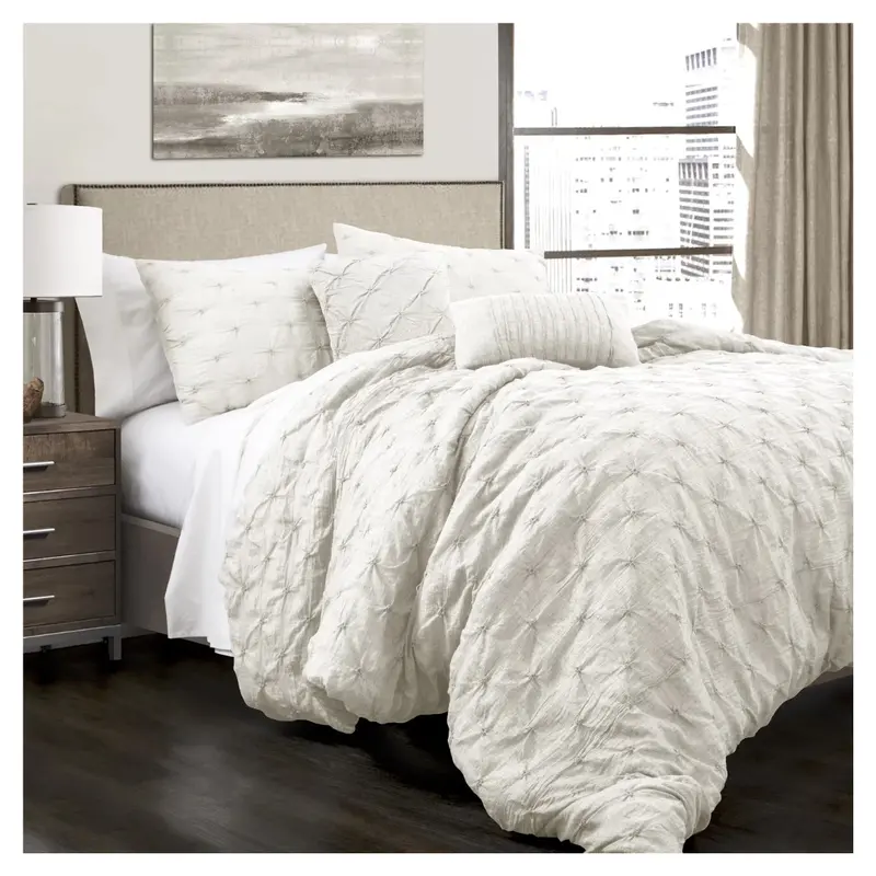5-Piece Lush Decor Ravello Pintuck Comforter Set 1
