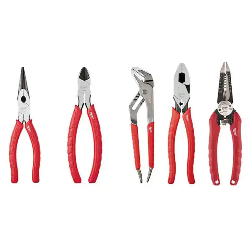 5-Piece Milwaukee Electrician's Pliers Hand Tool Set 1
