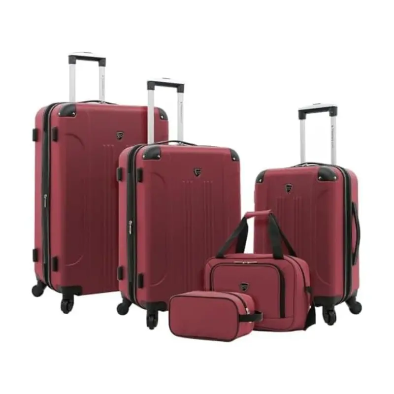 5 Piece Travelers Club Hardside Expandable Spinner Luggage Set 1