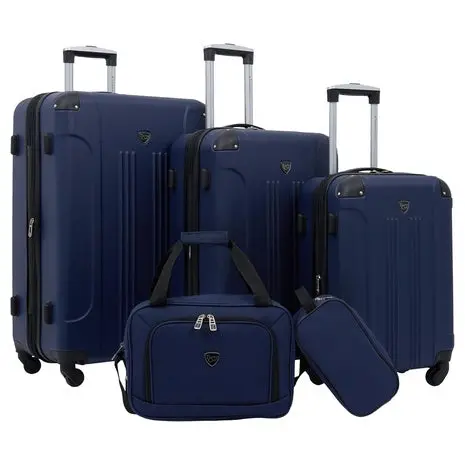 5-Piece Travelers Club Hardside Expandable Spinner Luggage Set 1