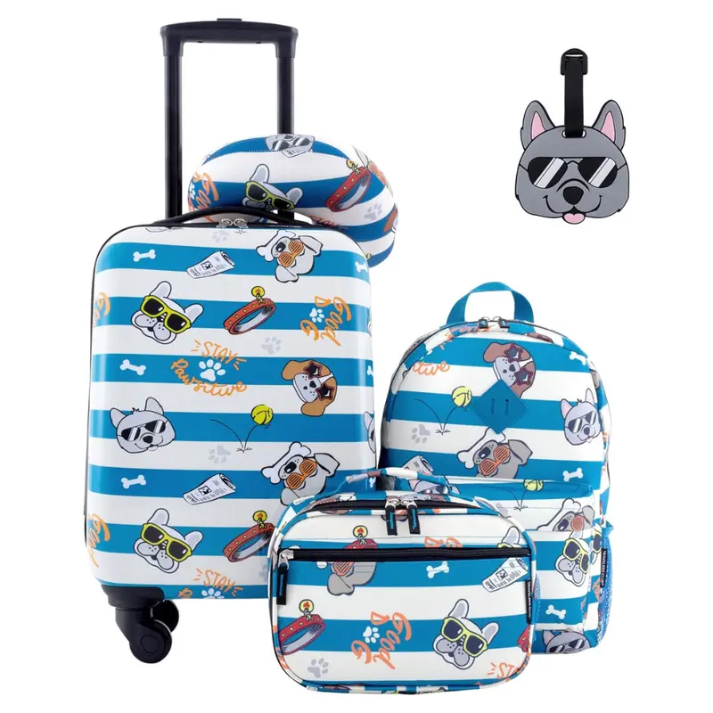 5-Piece Travelers Club Kids Hardside Carry-On Spinner Luggage 1