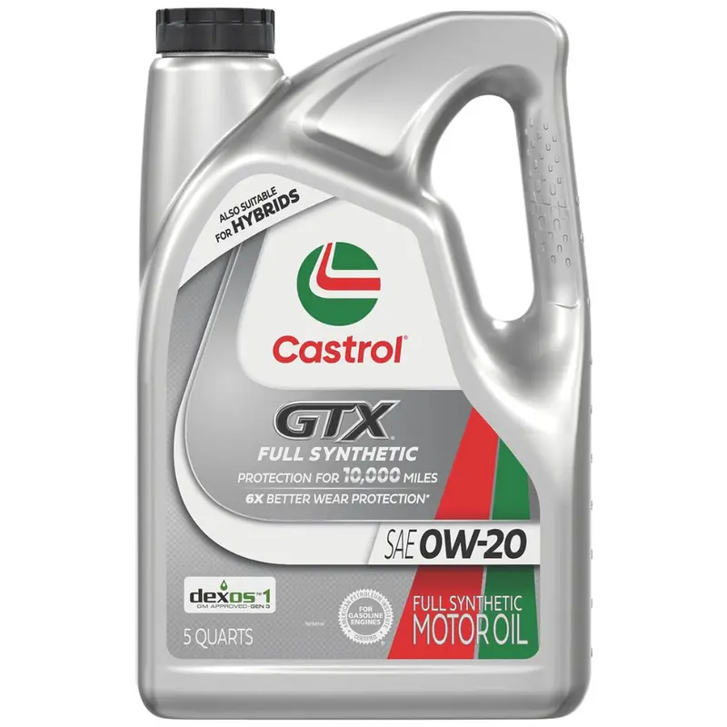 5-Qt Castrol Gtx Full Synthetic 0W-20 Motor Oil 1