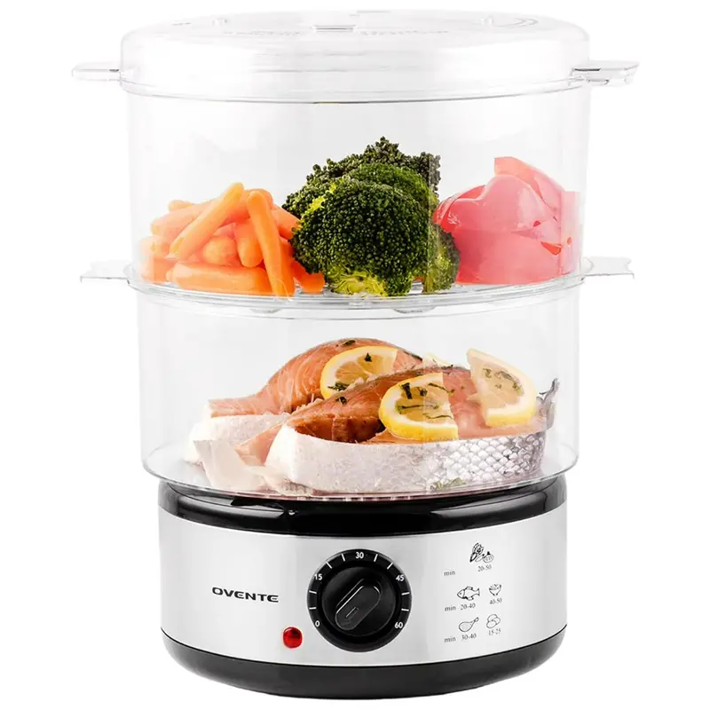 5 Quart Fs62s 2 Tier 400W Electric Food Stackable Steam Cooker 1