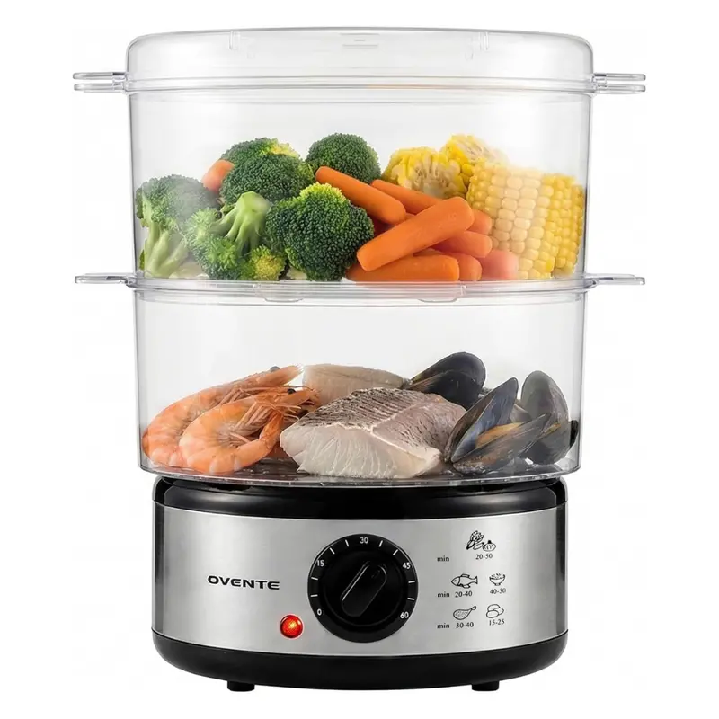 5 Quart Fs62s 2 Tier 400W Electric Food Stackable Steam Cooker 1