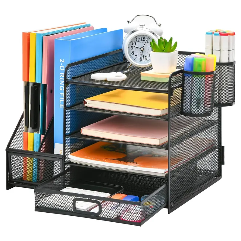 5-Tier Desk Organizer With File Holder (Various) 1