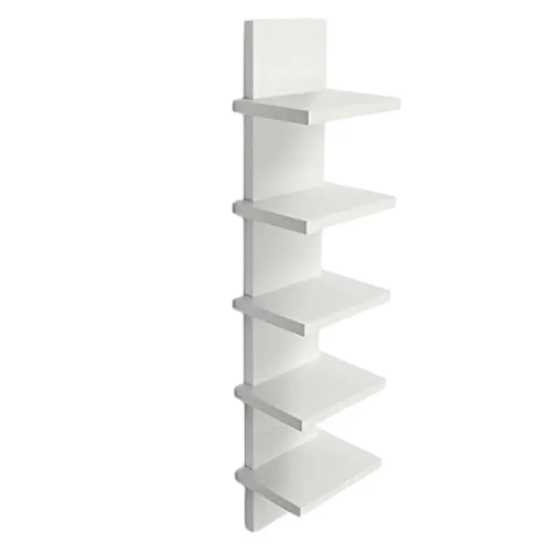 5-Tier Vertical Column Shelf Floating Tall Tower Wall Shelves 1