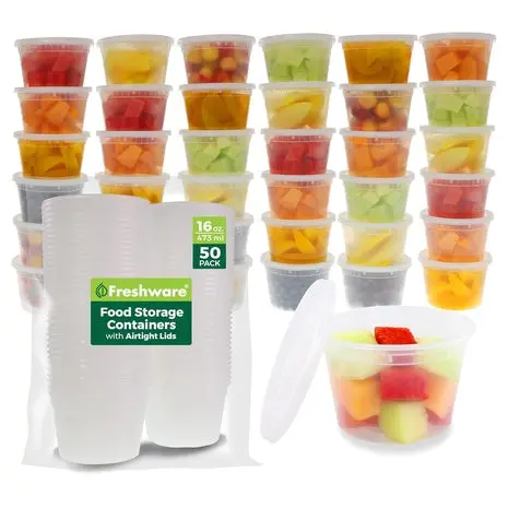 50 16Oz Freshware Food Storage Containers With Lids 1