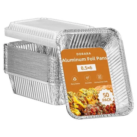50 Aluminum Pans With Lids 1