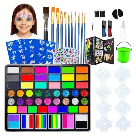 50-Color Kids Face Painting Kit 1