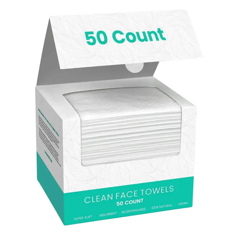 50-Count 10" X 12" Super Thick Soft Disposable Face Towel 1