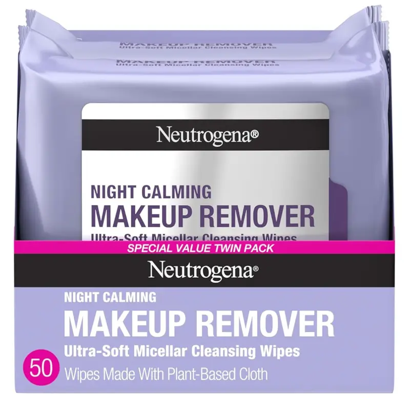 50-Count Neutrogena Makeup Remover Night Calming Cleansing Towelettes 1