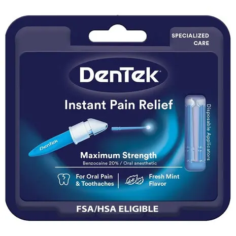 50 Dentek Instant Oral Pain Relief Disposable Applicators With Benzocaine 1