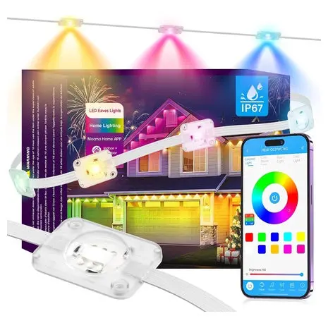 50-Ft Smart Rgb Permanent Outdoor Lights 1