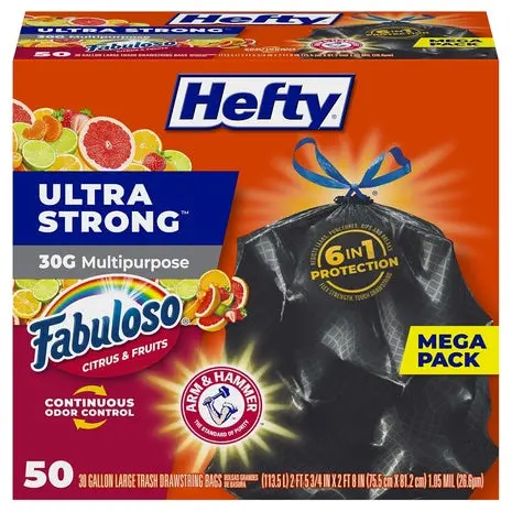 50 Hefty Ultra Strong 30 Gallon Trash Bags 1