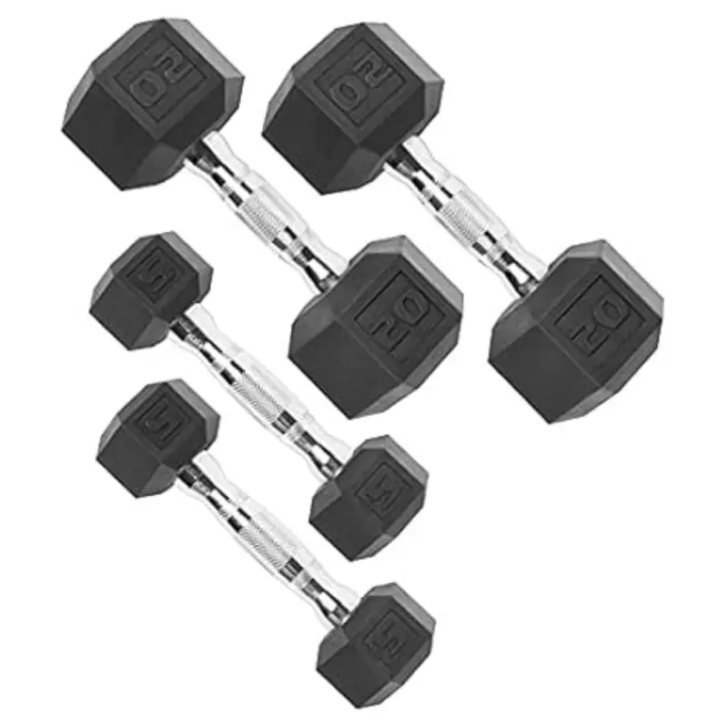 50-Lb Cap Barbell Coated Dumbbell Weight Set 1