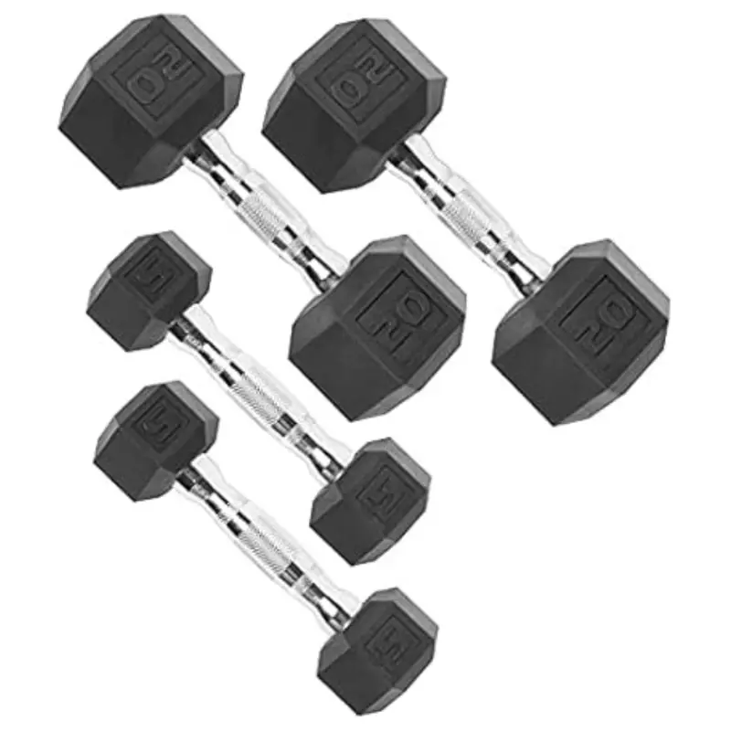 50-Lb Cap Barbell Coated Dumbbell Weight Set 1