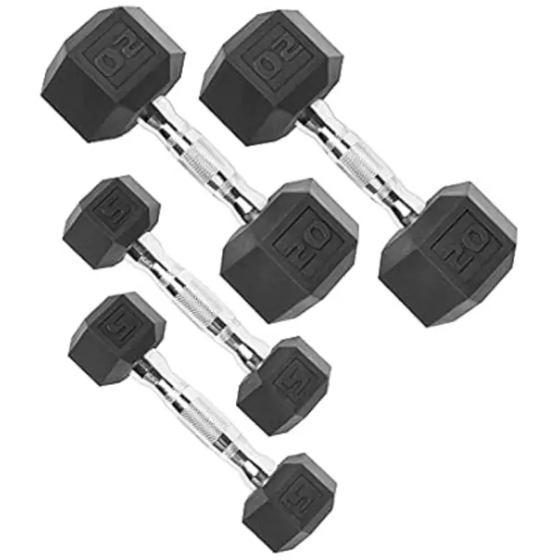 50-Lb Cap Barbell Coated Dumbbell Weight Set 1