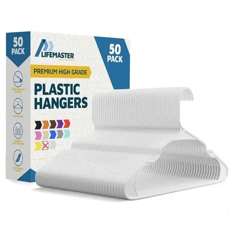 50 Lightweight Hangers With Smart Shoulder Grooves 1