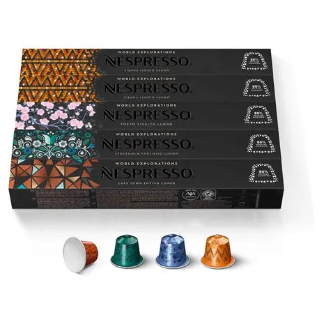 50 Nespresso Capsules Original Line Morning Lungo Blends Variety Pack 1