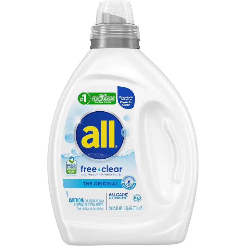50-Oz All Liquid Free Clear Laundry Detergent (66 Loads) 1
