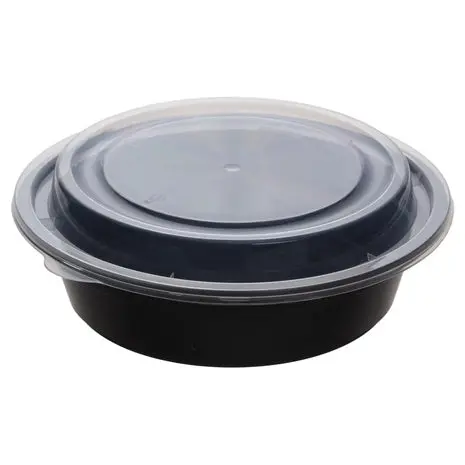 50 Round Disposable Plastic Meal Prep Bowls (32Oz) 1