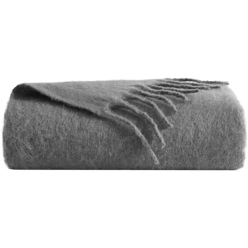 50" X 70" Kenneth Cole Faux Mohair Throw Blanket 1