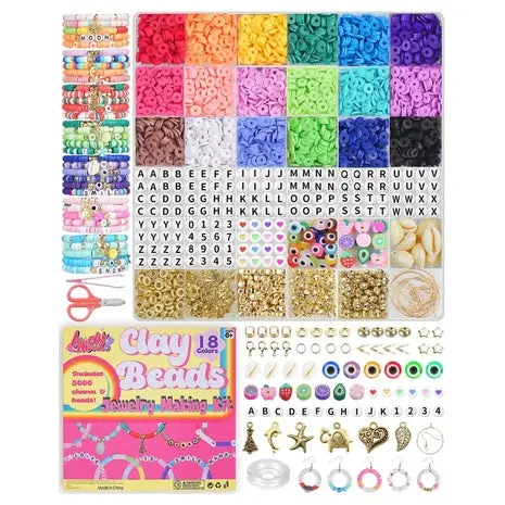 5,000-Piece Clay Beads Bracelet Making Kit 1