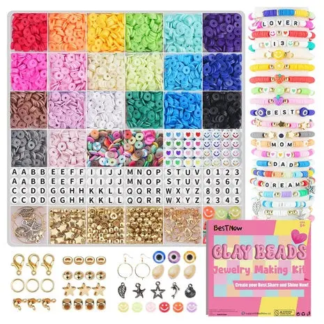 5,000-Piece Clay Beads Bracelet Making Kit 1