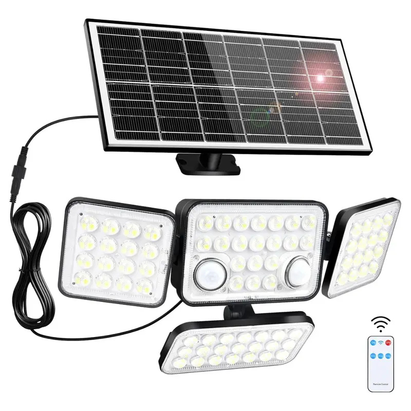 5000Mah 292 Led 3600Lm 8500K 4 Heads Solar Lights 1