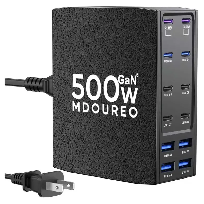 500W 12-Port Usb C Multiple Devices Fast Charger Block 1