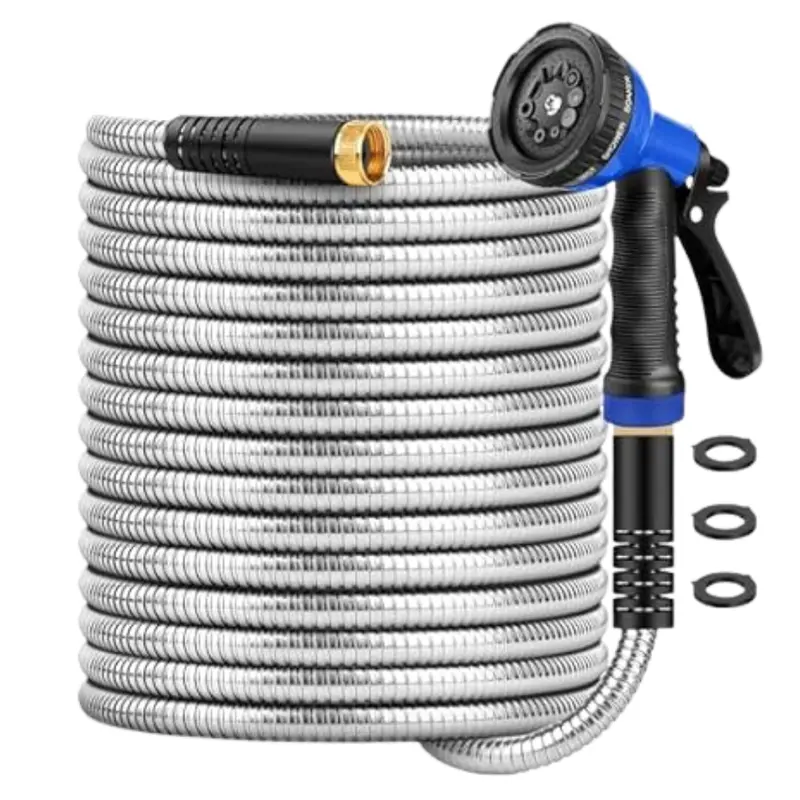 50Ft Gagalugec Flexible Garden Hose W/10 Function Nozzle 1