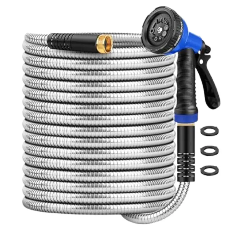 50Ft Gagalugec Flexible Garden Hose W/10 Function Nozzle 1