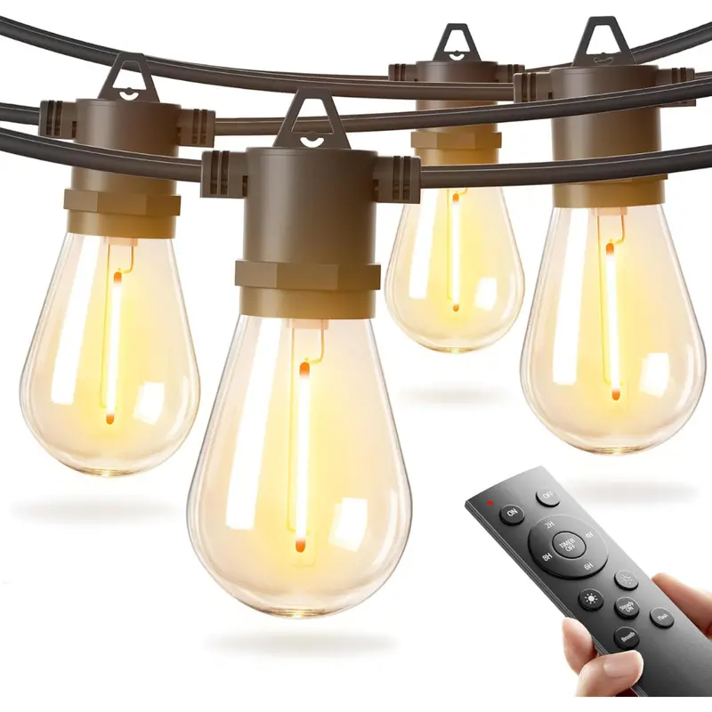 50Ft Led Outdoor String Lights With Edison Shatterproof Bulbs 1