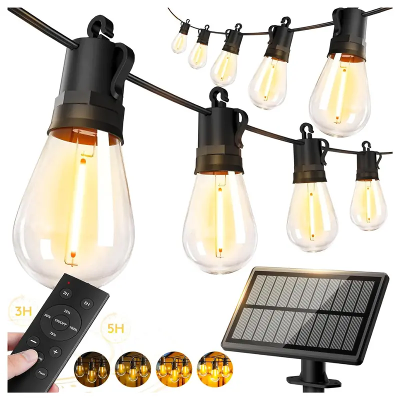 50Ft Waterproof Battery Operated Solar Powered String Led Lights 1