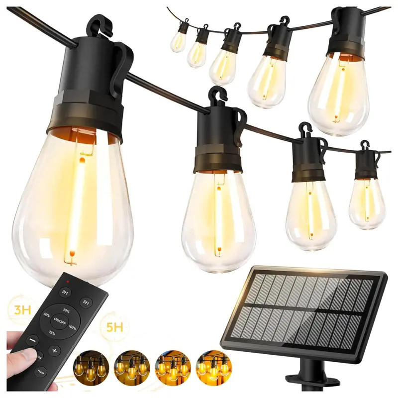 50Ft Waterproof Battery Operated Solar Powered String Led Lights 1