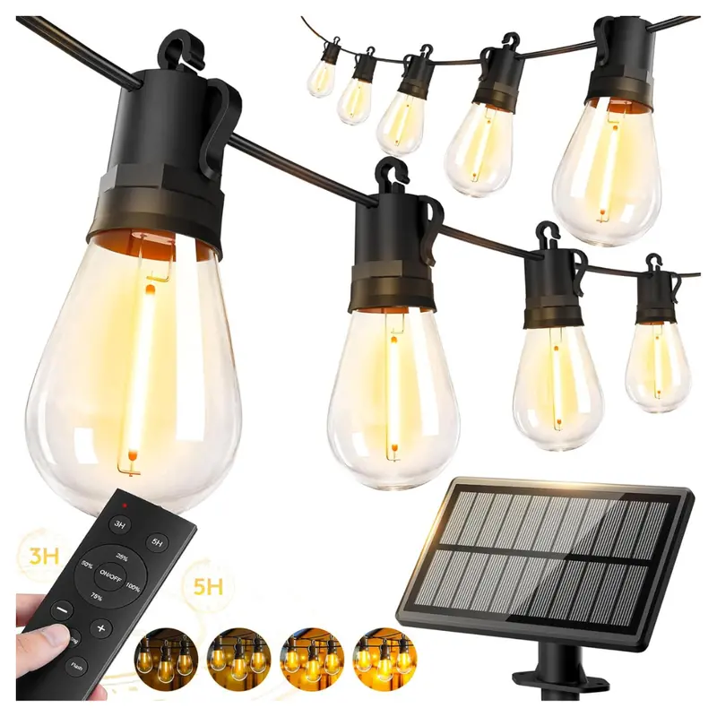 50Ft Waterproof Battery Operated Solar Powered String Led Lights 1