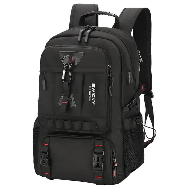 50L Expandable Water Resistant Backpack W/ Shoe Compartment & Usb Port 1
