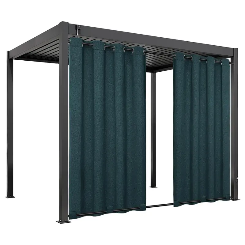 54" X 96" 1 Panel Easy Going Linen Look Outdoor Soft Thicken Curtains 1