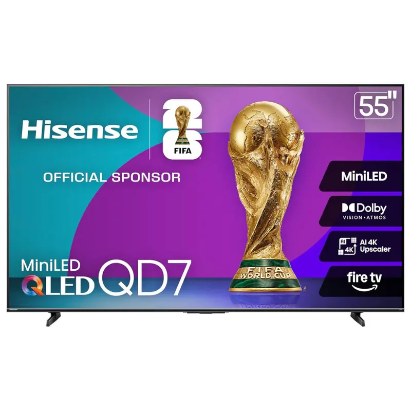 55" Hisense Qd7 Series 4K Ultra Hdr Smart Mini-Led Qled Fire Tv 1