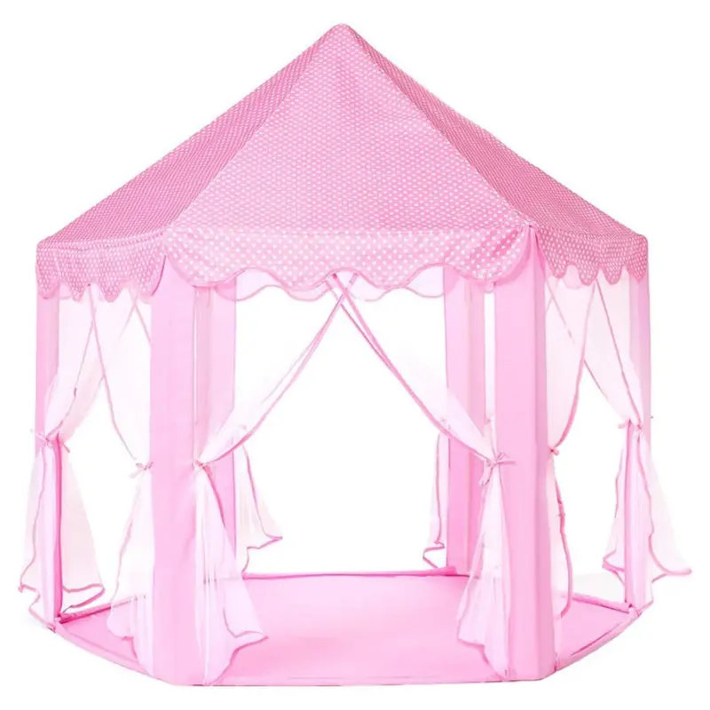 55'' X 53'' Monobeach Princess Castle Playhouse Tent With Star Lights 1