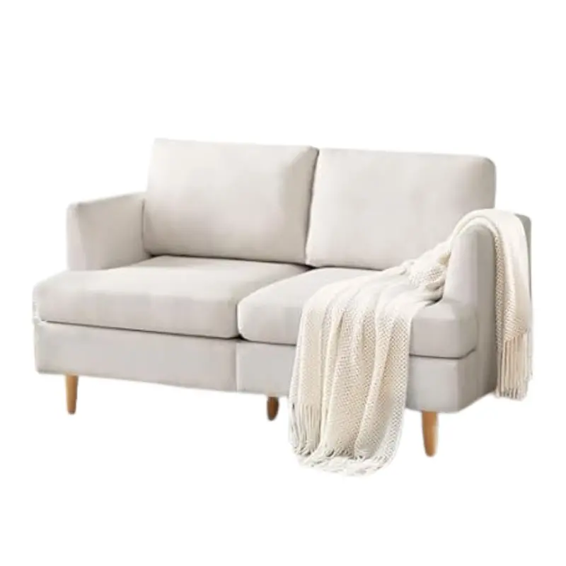 56" Bfd Mid Century Modern Extra Deep 2-Seat Sofa Loveseat 1