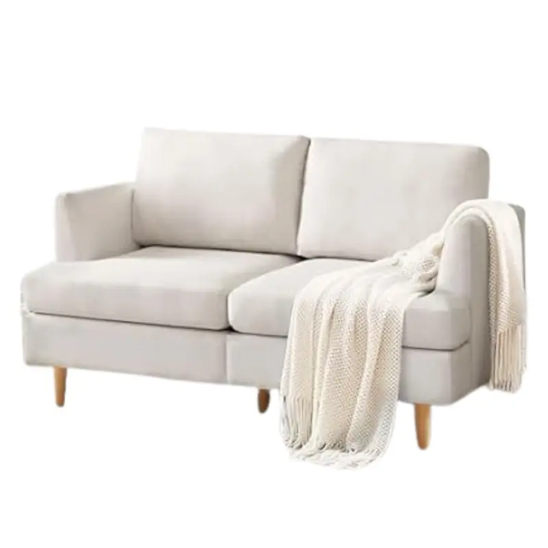56" Bfd Mid Century Modern Extra Deep 2-Seat Sofa Loveseat 1