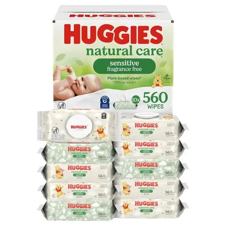 560 Huggies Natural Care Hypoallergenic Sensitive Baby Wipes 1