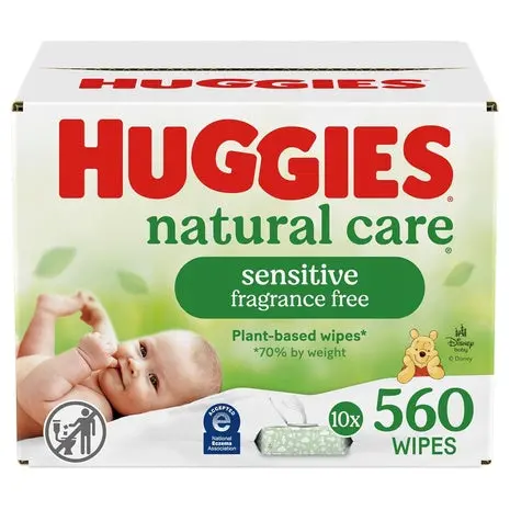 560 Huggies Natural Care Sensitive Unscented Baby Wipes 1