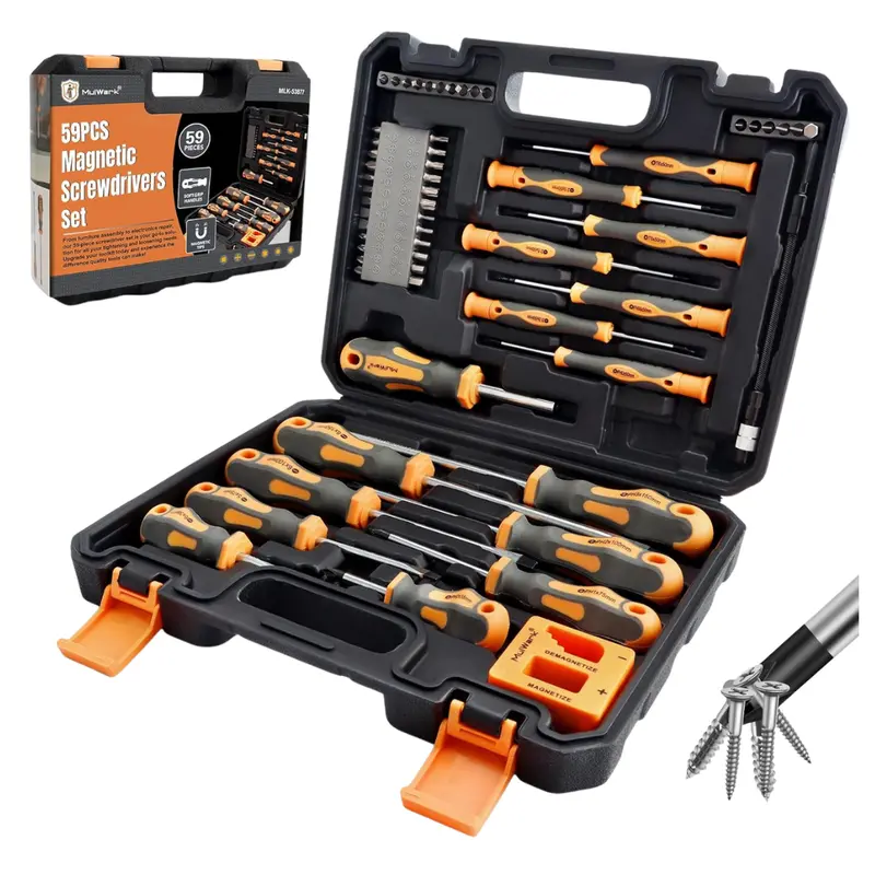 59-Piece Mulwark Magnetic Screwdriver Set With Case 1