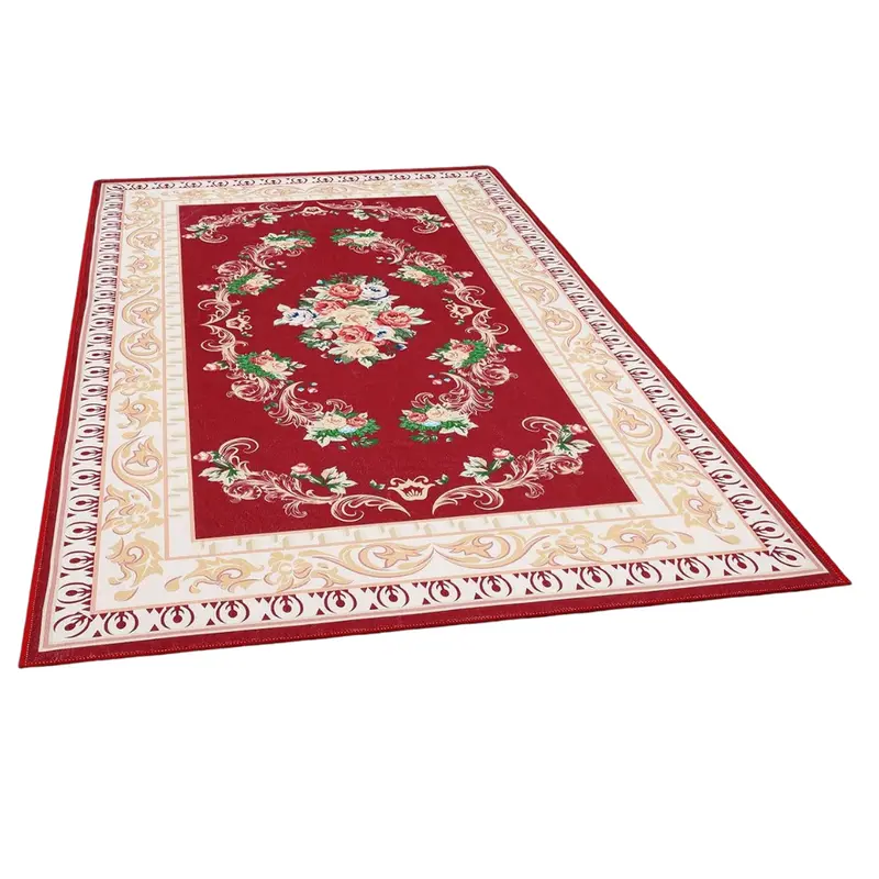 5Ft Non Slip Low Pile Boho Washable Circle Rug 1