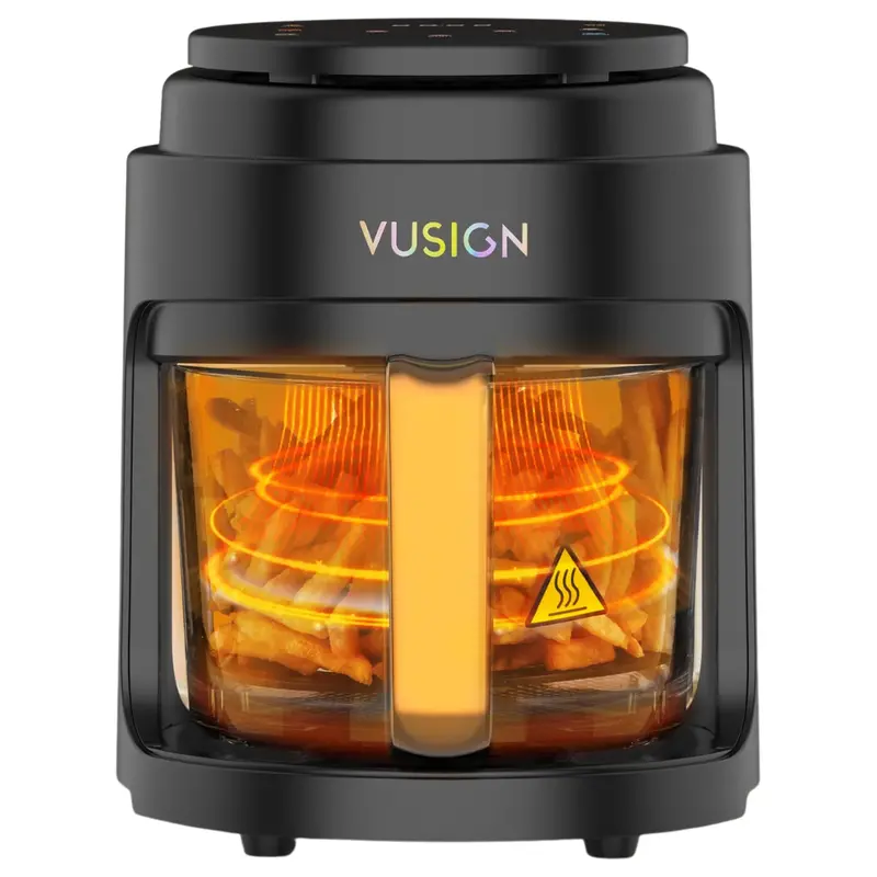 5Qt 1000W Air Fryer With 360 Viewing Glass Pot 1