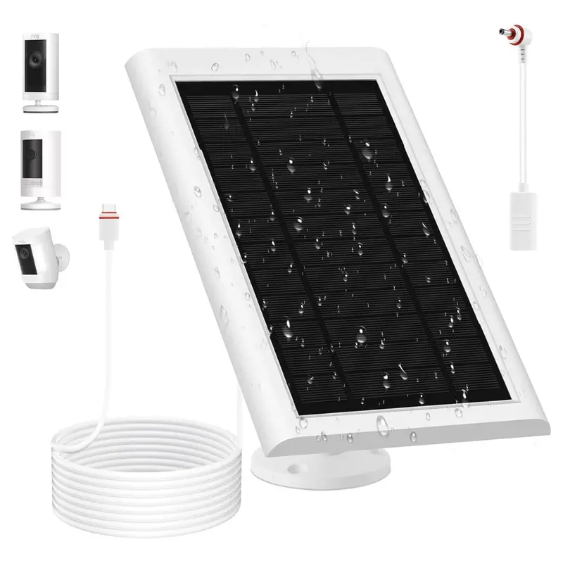 5W Solar Panel For 2Nd Gen Ring Camera With 10Ft Long Cable 1