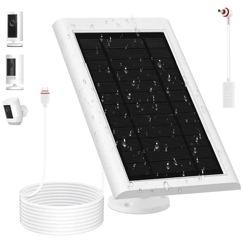 5W Solar Panel For 2Nd Gen Ring Camera With 10Ft Long Cable 1